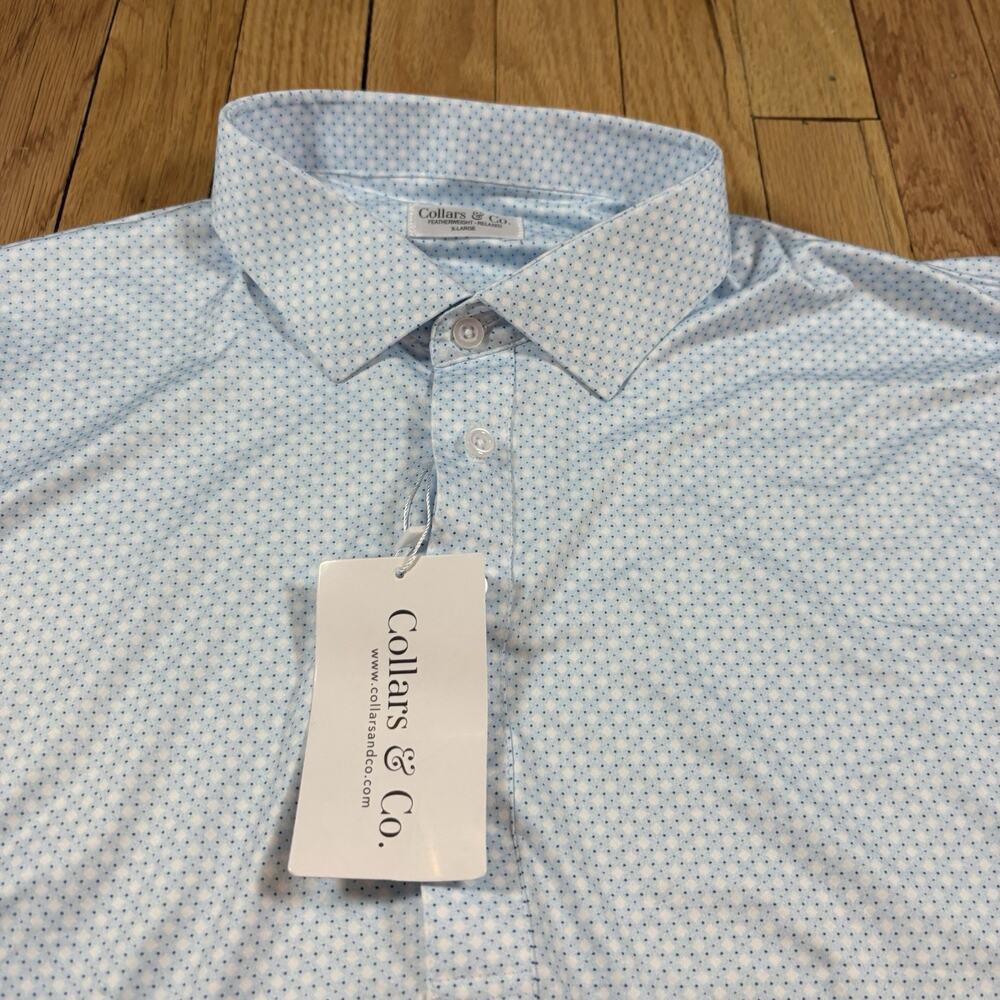 NWT Collars and Co Men’s Size XL Dress Collar Polo Shirt Featherweight Relaxed